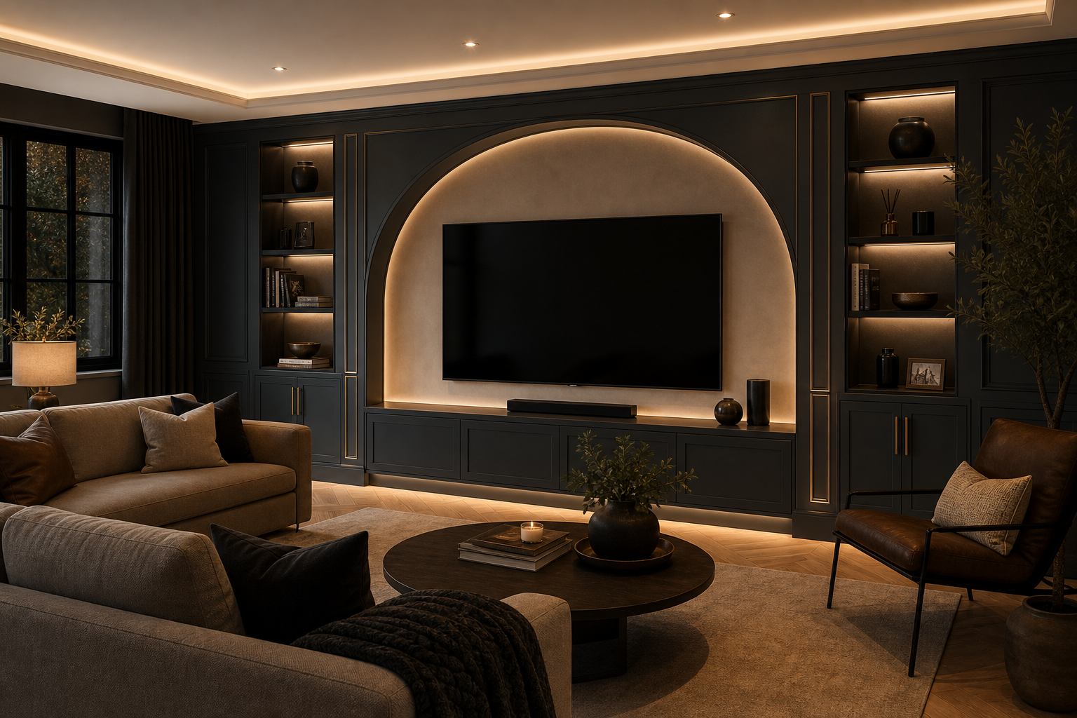 Living room after